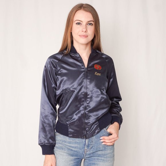 VINTAGE Barbary Coast Casino Satin Bomber Jacket - Picture 2 of 6